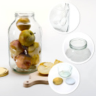Contenitore di vetro 5000ml 17cm con coperchio