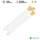 Provette di vetro 200mm diametro 25mm 10pz