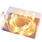 Filo luminiscente con 20 lampade LED a batteria, luce bianca calda