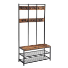Appendiabiti con sedile e spazio di archiviazione 100x40x186cm