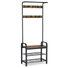 Attaccapanni con sedile e spazio di stoccaggio 72x33x183cm