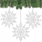 Decorazione di Natale per l'albero fiocco di neve 12cm 3 pezzi