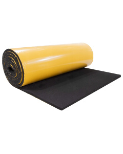 Schiuma fonoassorbente 10mm 25x100cm autoadesiva, tappetino assorbente antincendio KO10s