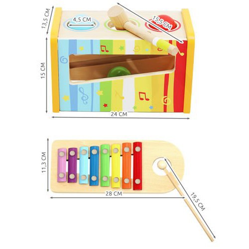 Cembali di legno con martelletto per bambini megamix.sk