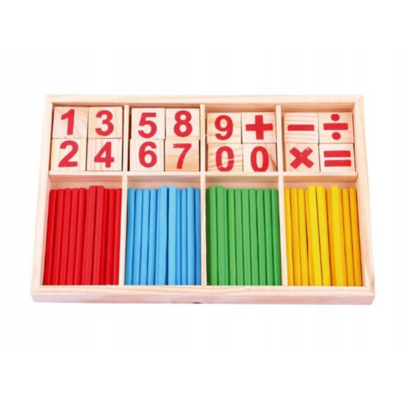 Numeri in legno, bastoncini per l'apprendimento della matematica per bambini 23x15x1,7cm megamix.sk