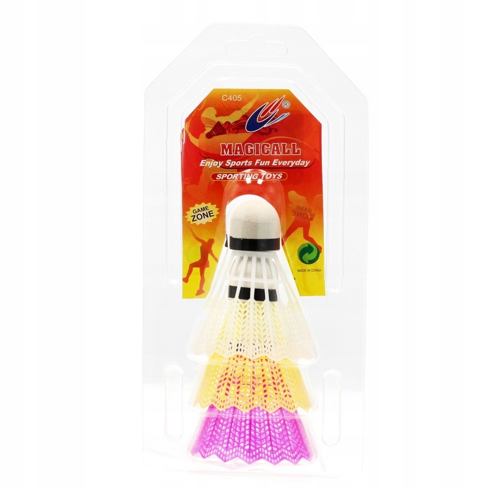 Seta di 3 volani colorati per badminton