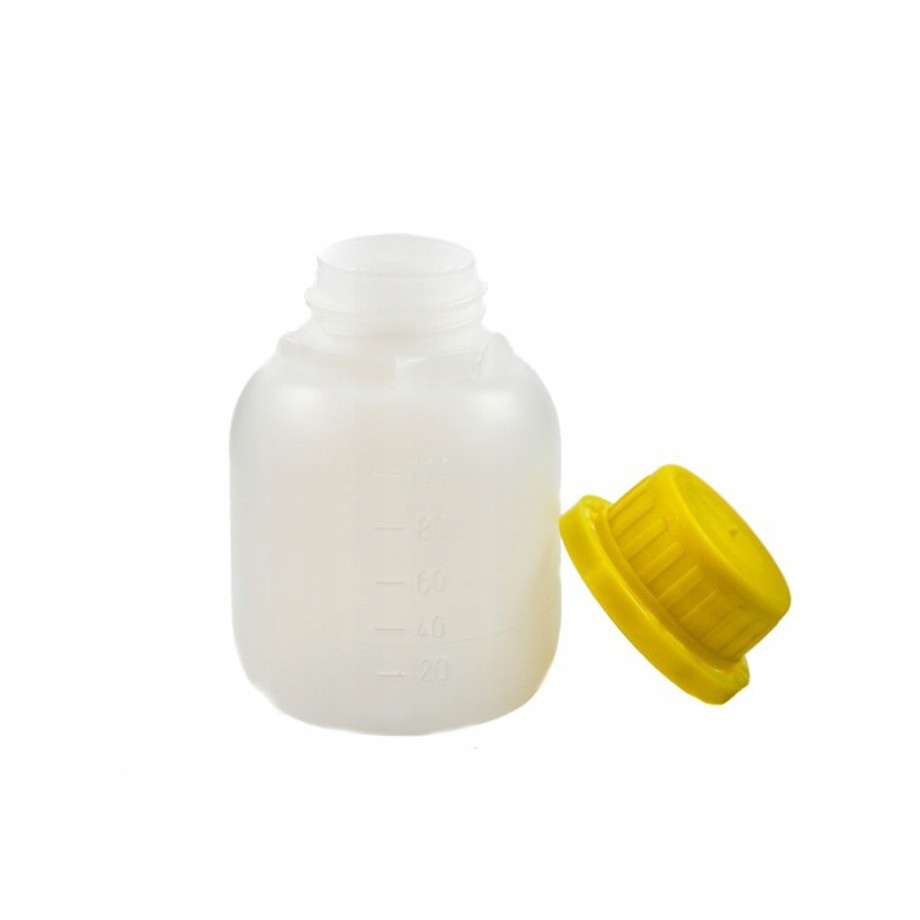 bottiglia 100ml HDPE e tappo giallo con chiusura megamix.sk