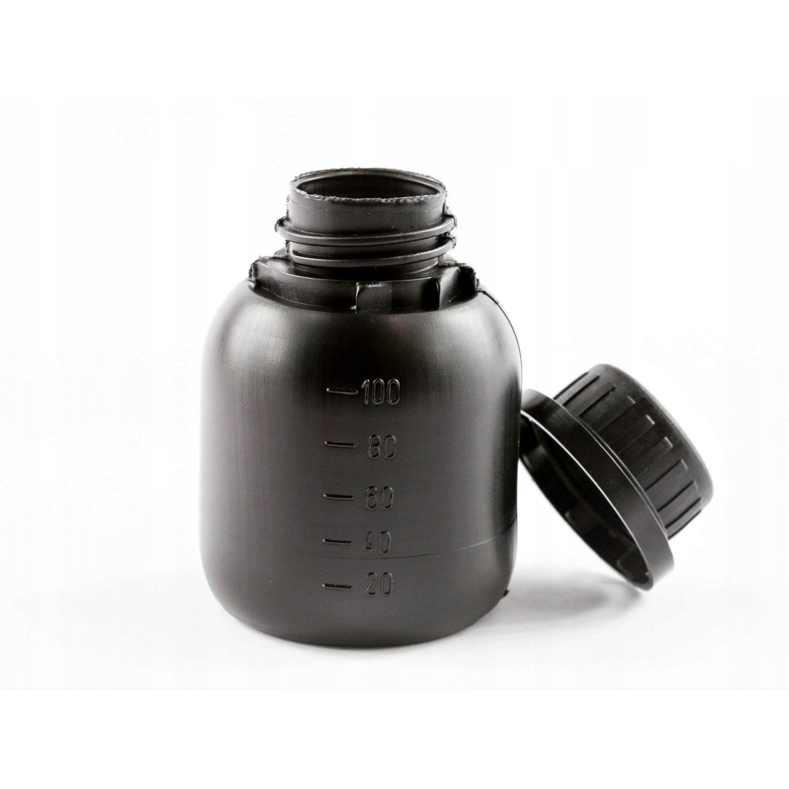 bottiglia 100ml HDPE nera e tappo con chiusura megamix.sk