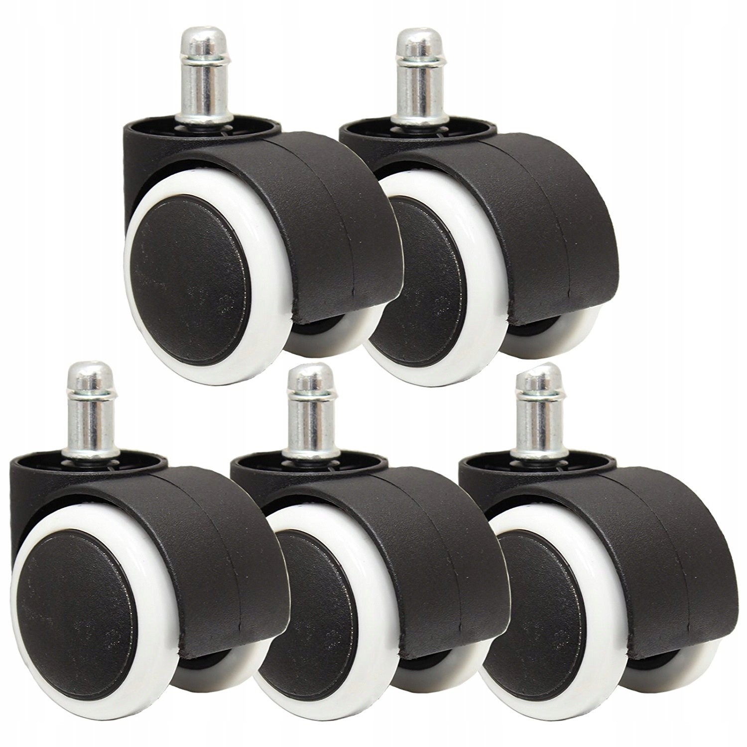 Ruote in gomma per sedia 11mm 5 pezzi gomma resistente megamix.sk