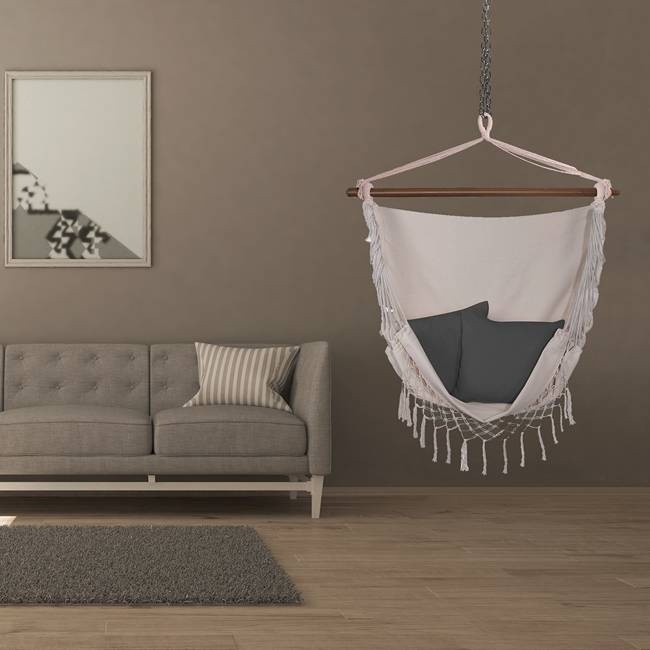 amaca beige cuscini grigi 130x100cm telaio impregnata megamix.sk