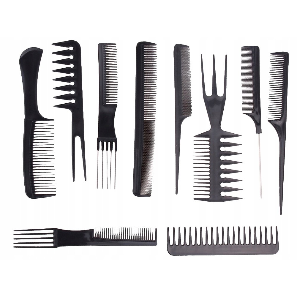 Set di pettini 10 pz neri megamix.sk