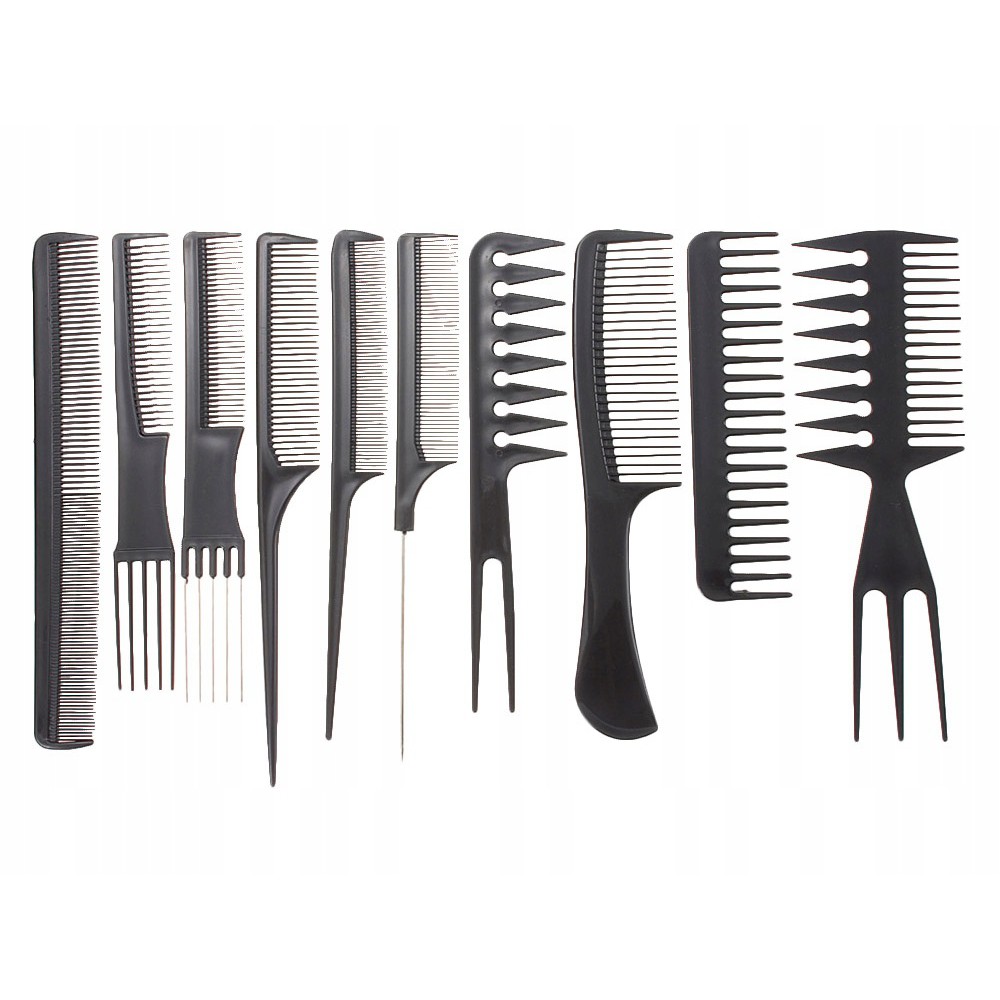 Set di pettini 10 pz neri megamix.sk
