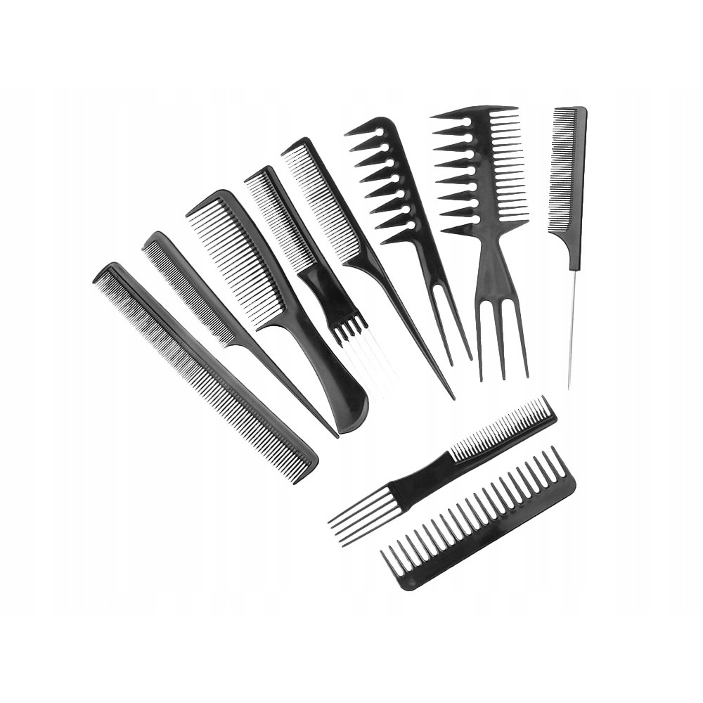 Set di pettini 10 pz neri megamix.sk