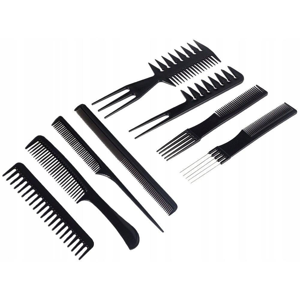 Set di pettini 10 pz neri megamix.sk