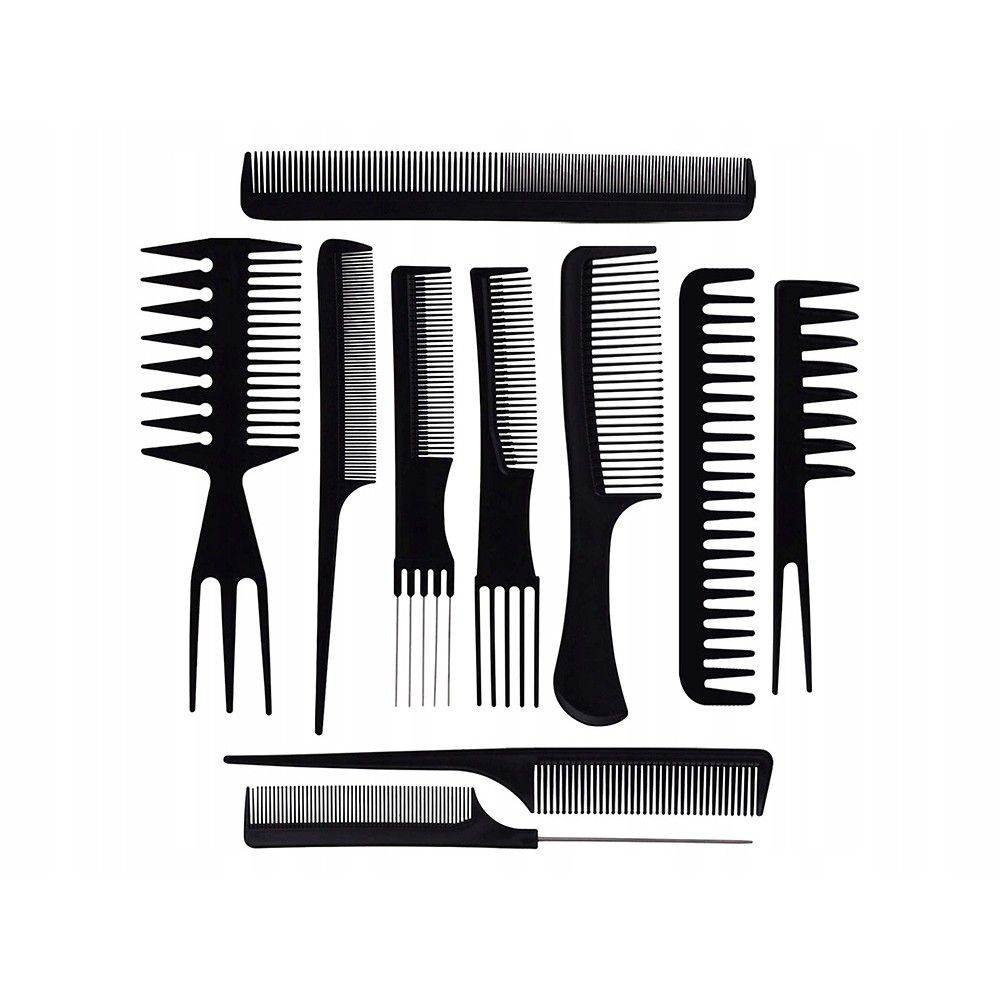 Set di pettini 10 pz neri megamix.sk
