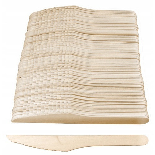 Coltelli monouso in legno 100 pezzi 16cm Eco megamix.sk