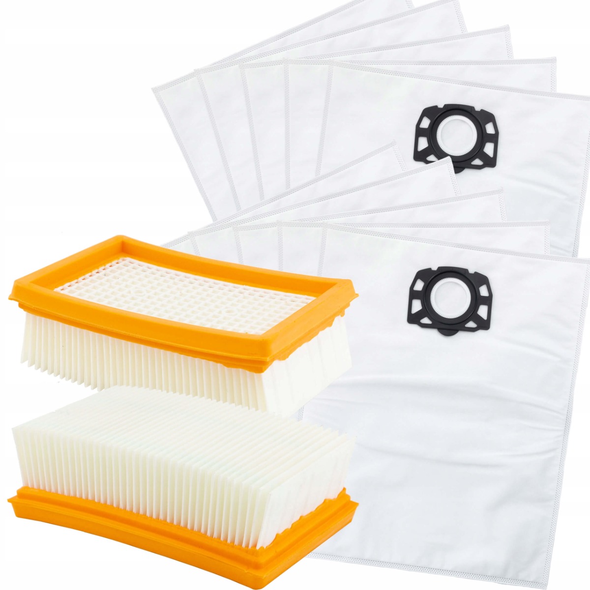 Sacchetti filtranti Kärcher per aspirapolvere WD6, WD4, WD5, MV4 10 pezzi + 1 filtro megamix.sk