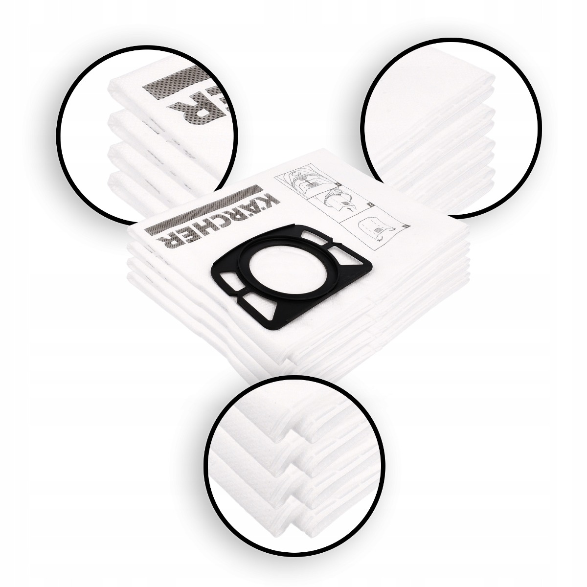 Sacchetti filtranti in tessuto non tessuto Kärcher per aspirapolvere WD2 / WD3 4 pezzi megamix.sk