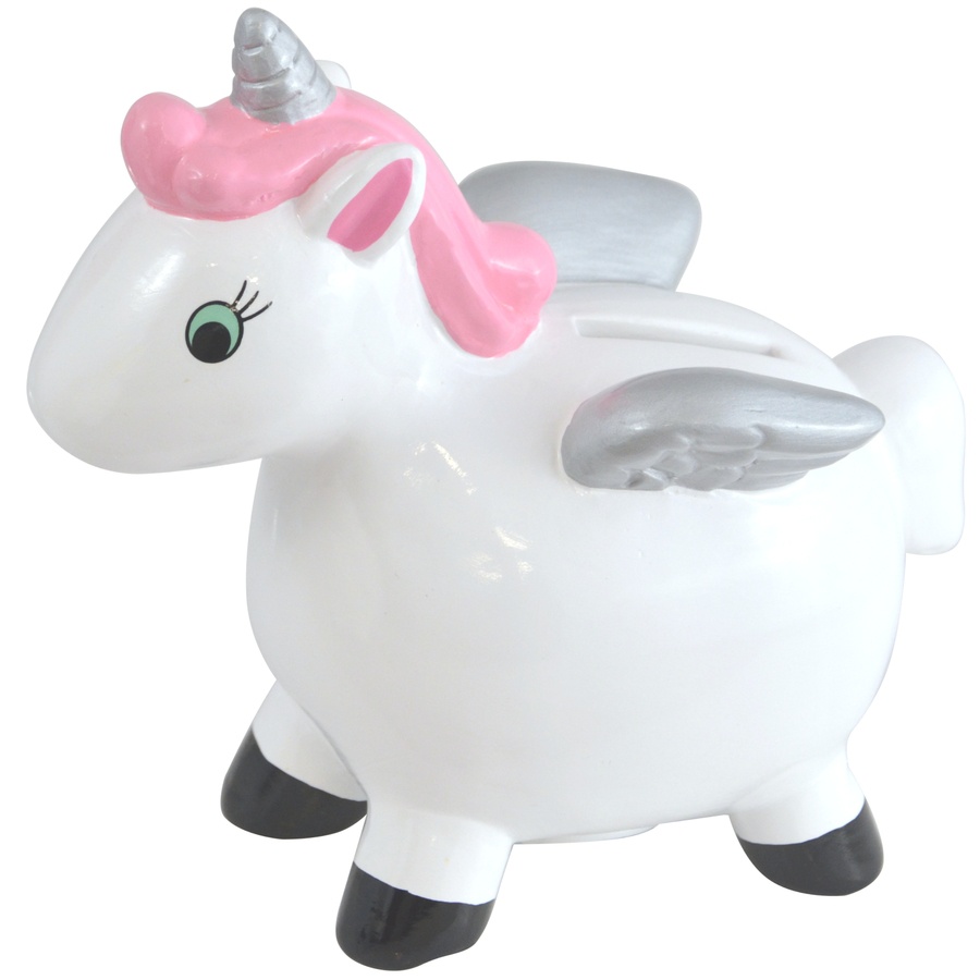 Salvadanaio in ceramica Unicorn vari colori