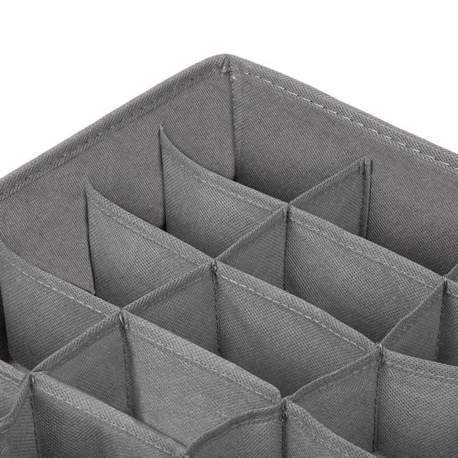organizer di lino per cassetto con 24 scomparti colore grigio megamix.sk