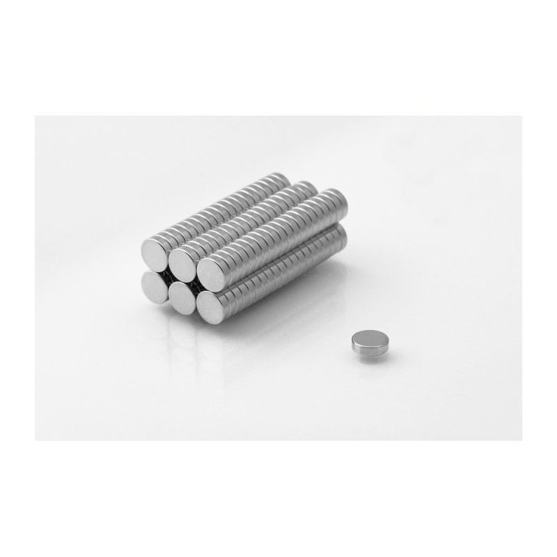 magnete al neodimio cilindrico MW 7x2 N38 megamix.sk