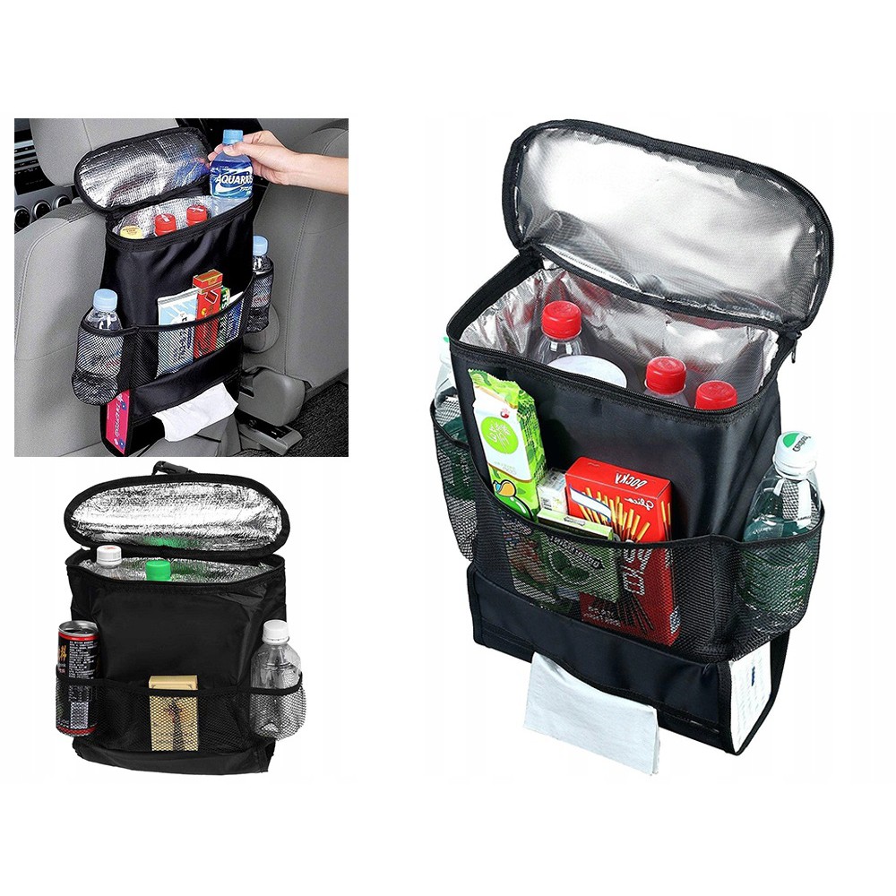 Organizer termico da auto per sedile 35x28x10cm nero megamix.sk