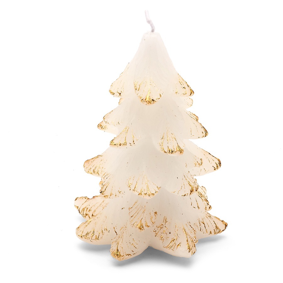 Candela decorativa albero di Natale 12 x 9 cm piccola