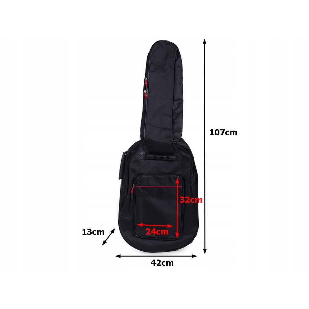 Custodia per chitarra in poliestere 107x42x13cm nera megamix.sk