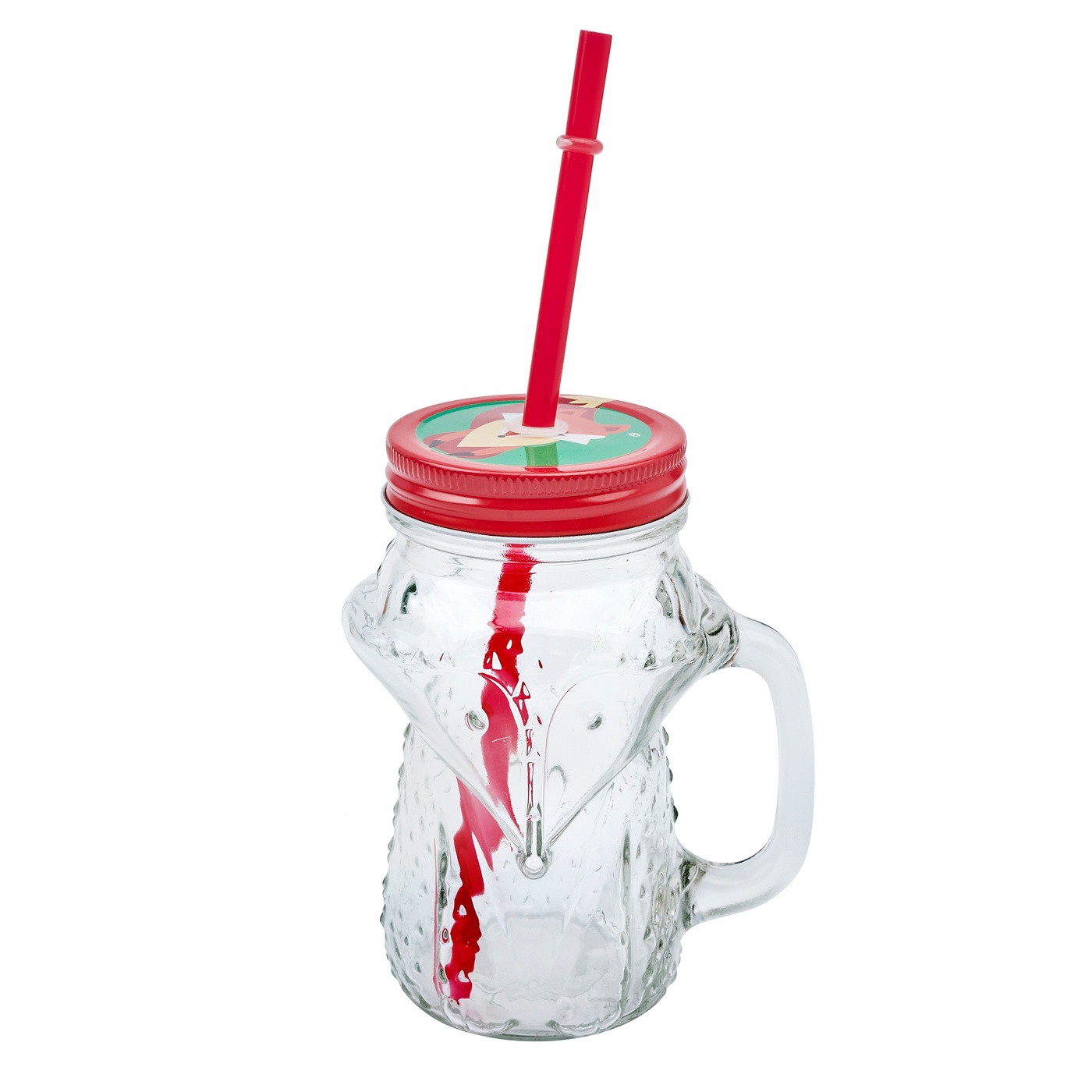 Set di bicchieri con cannucce e coperchi Fox 450 ml 6 pz megamix.sk