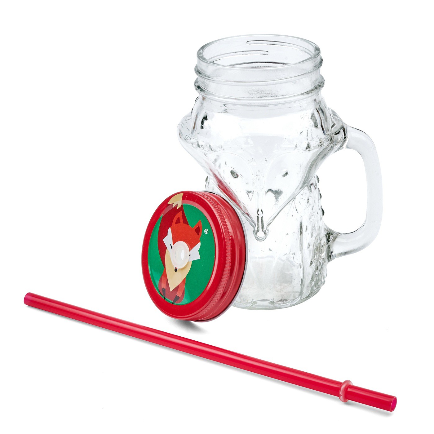 Set di bicchieri con cannucce e coperchi Fox 450 ml 6 pz megamix.sk