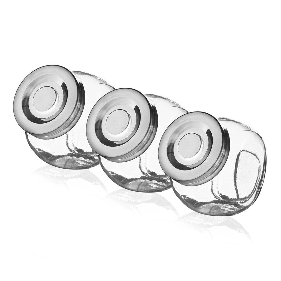Set di tre contenitori di vetro Tody 190 ml barattoli megamix.sk