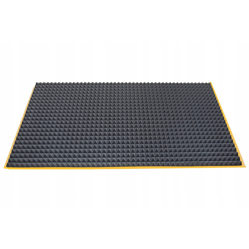 schiuma acustica autoadesiva fonoassorbente PIRAMIDE 40mm 200x100cm ignifuga megamix.sk