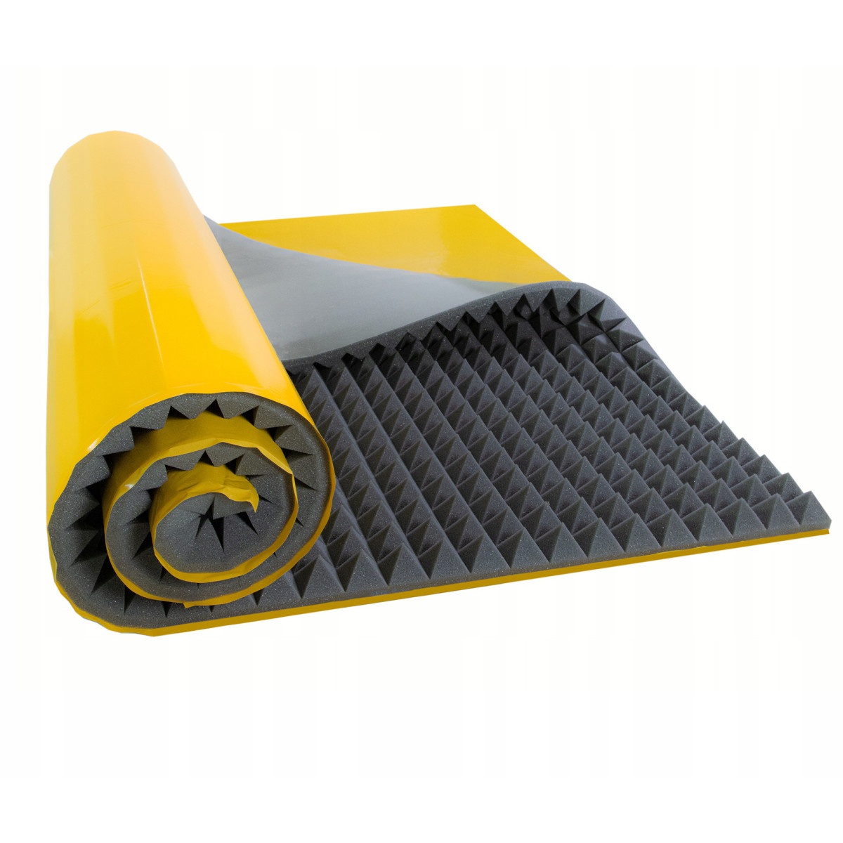 schiuma acustica autoadesiva fonoassorbente PIRAMIDE 60mm 200x100cm ignifuga megamix.sk