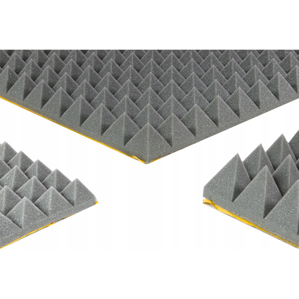 schiuma acustica autoadesiva fonoassorbente PIRAMIDE 60mm 200x100cm ignifuga megamix.sk