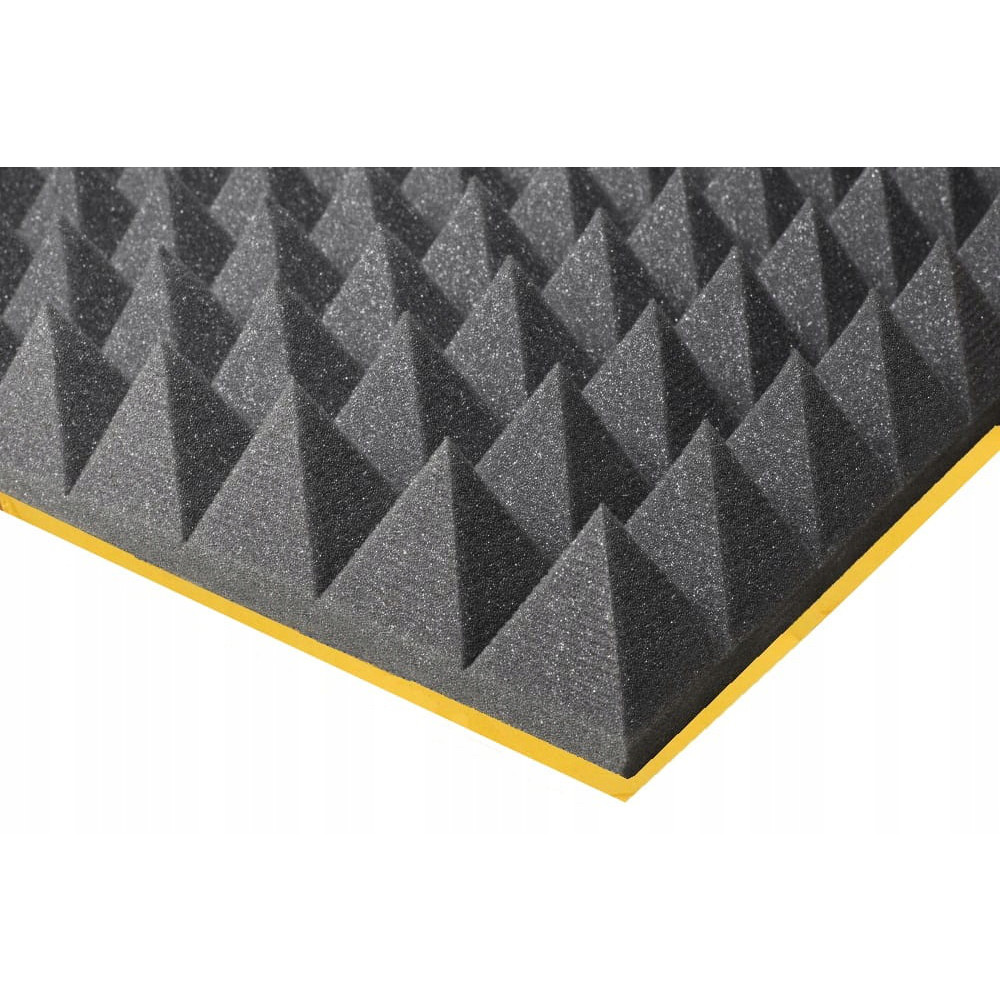 schiuma acustica autoadesiva fonoisolante PIRAMIDE 80mm 200x100cm ignifuga megamix.sk