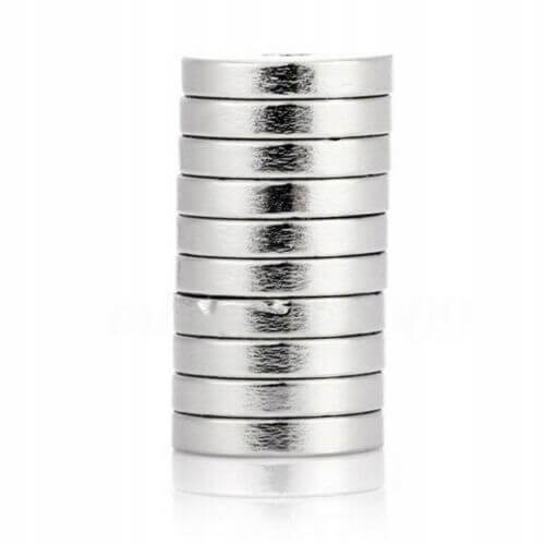 magnete al neodimio cilindrico forte 10x1mm 10 pezzi megamix.sk