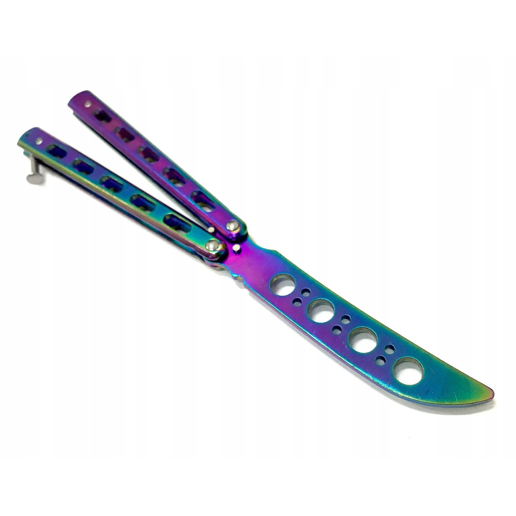 Coltello pieghevole butterfly in acciaio 23,5x2cm colorato megamix.sk