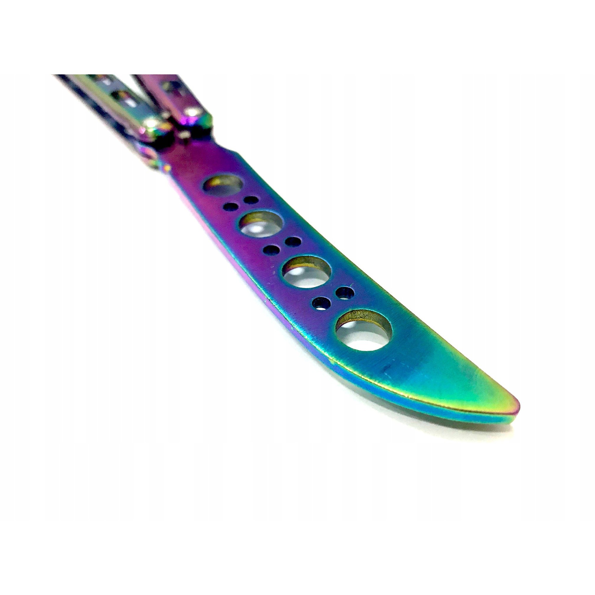 Coltello pieghevole butterfly in acciaio 23,5x2cm colorato megamix.sk