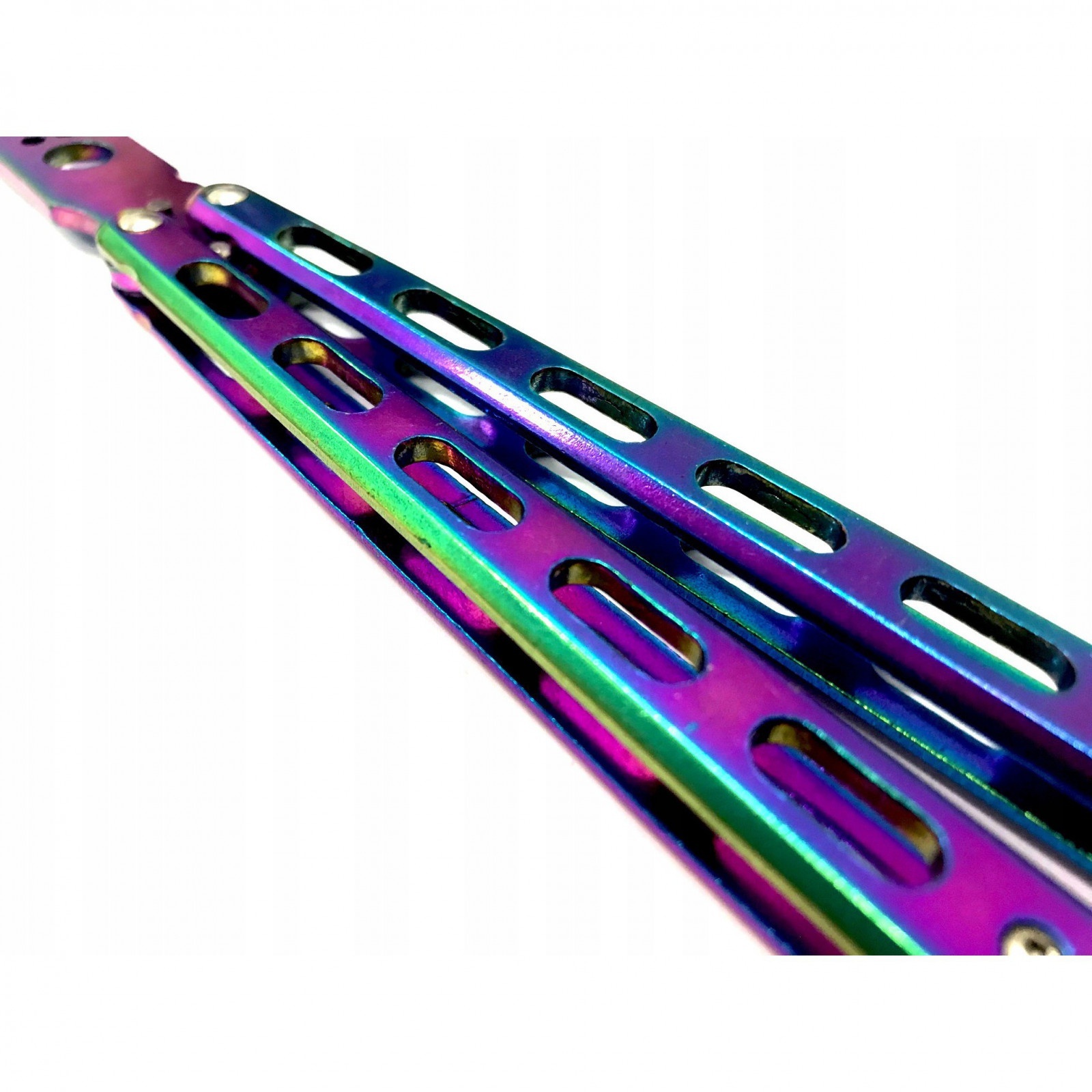 Coltello pieghevole butterfly in acciaio 23,5x2cm colorato megamix.sk