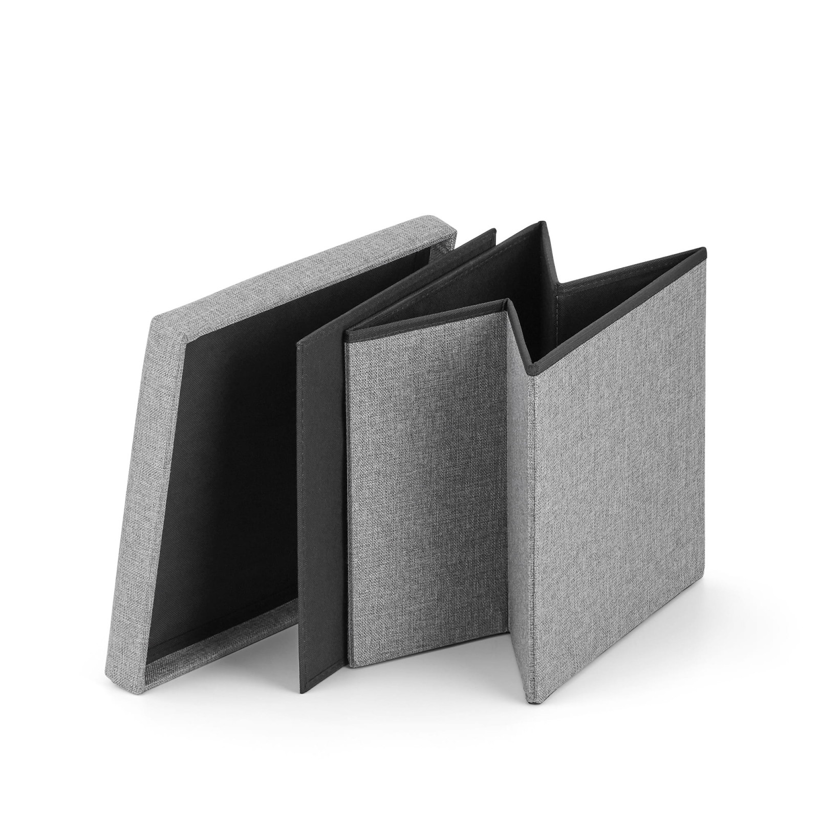 Sedile pieghevole con spazio di stoccaggio L 36x38x38cm grigio megamix.sk