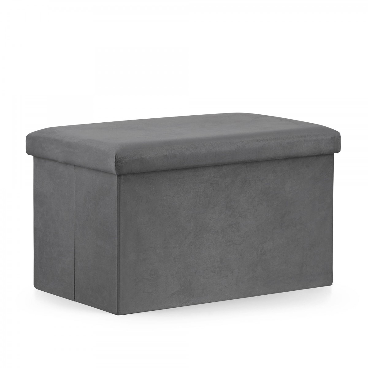 sedile pieghevole con spazio di archiviazione XL 38x61x38cm velluto grigio megamix.sk