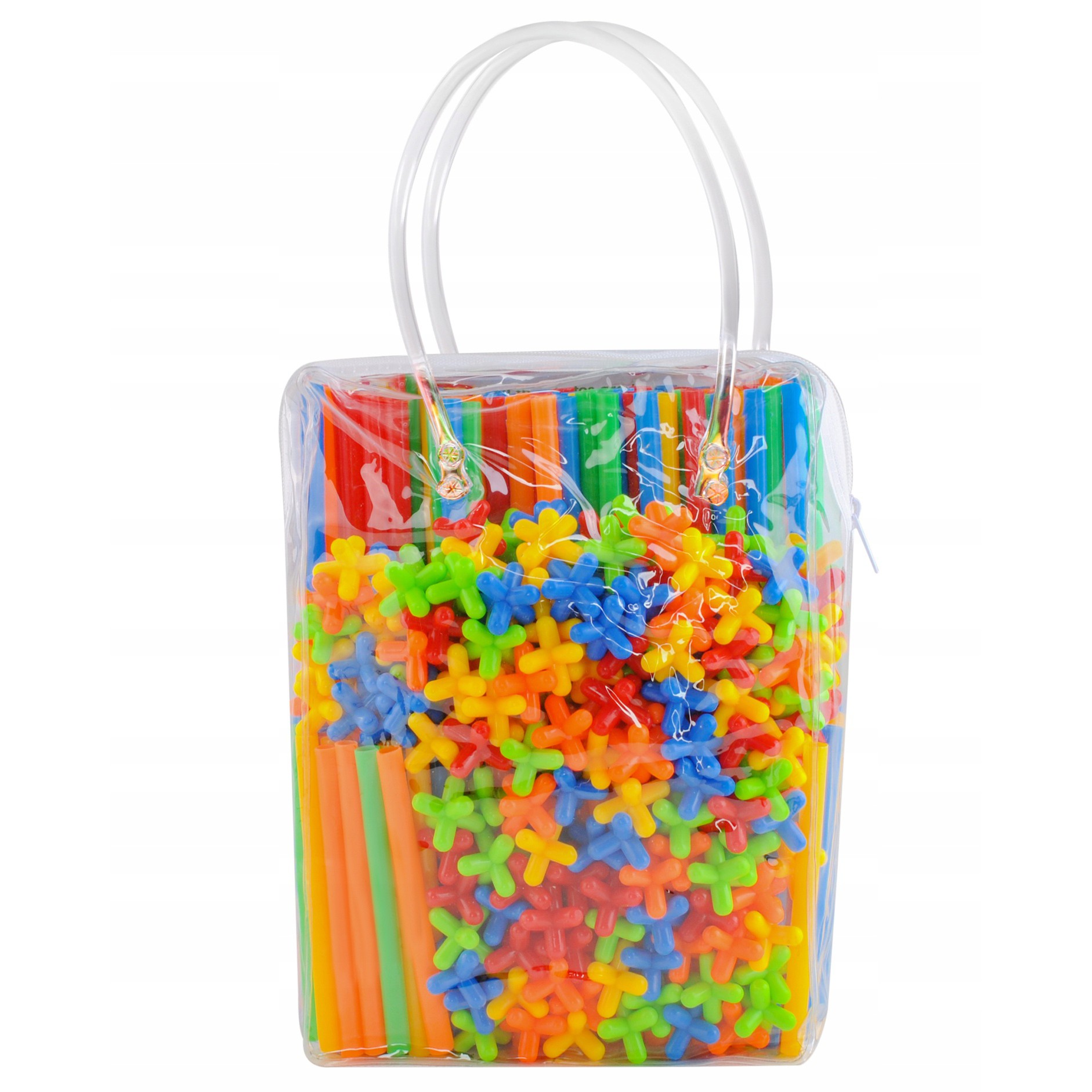 Costruzioni per bambini cannucce connettori 408 pezzi megamix.sk