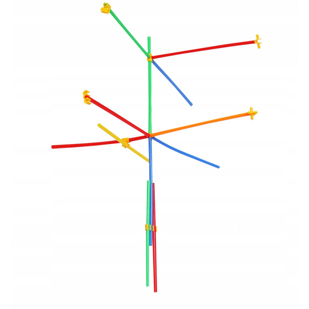 Costruzioni per bambini cannucce connettori 408 pezzi megamix.sk