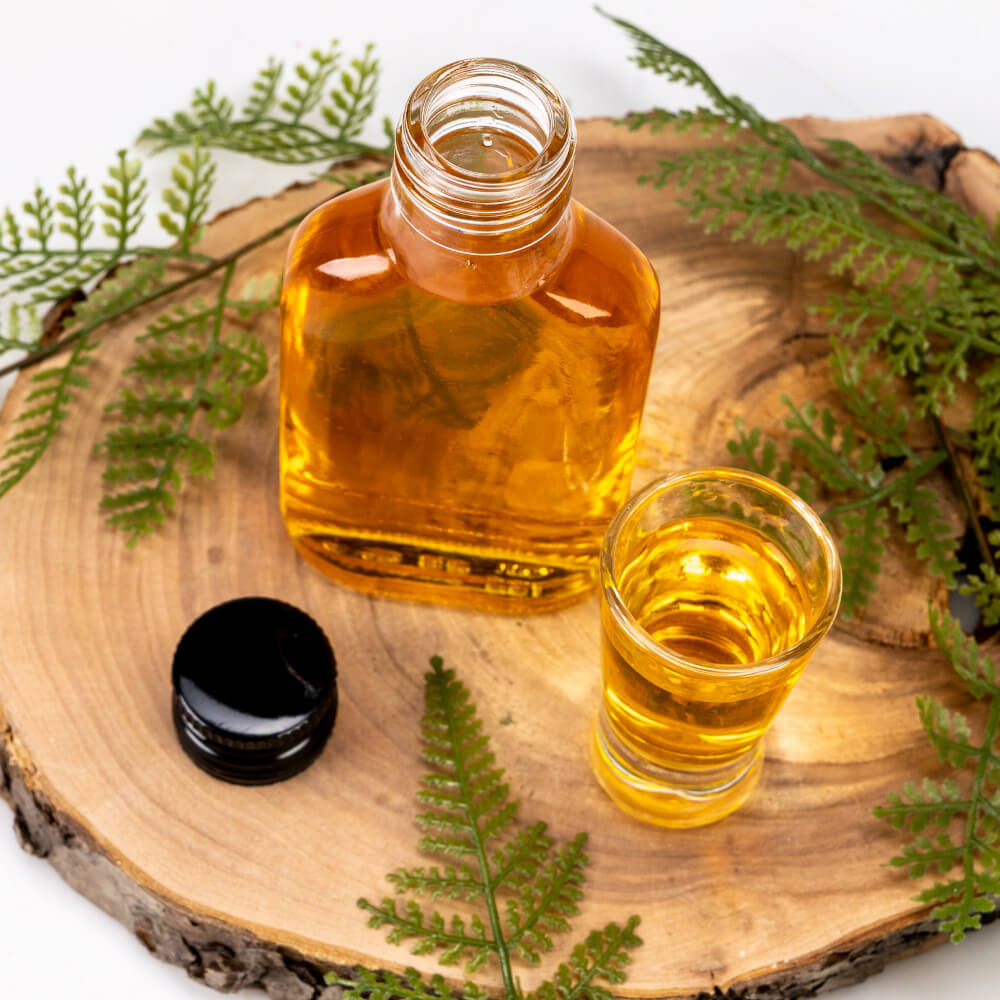 Bottiglia di vetro 100ml 12cm piatta megamix.sk