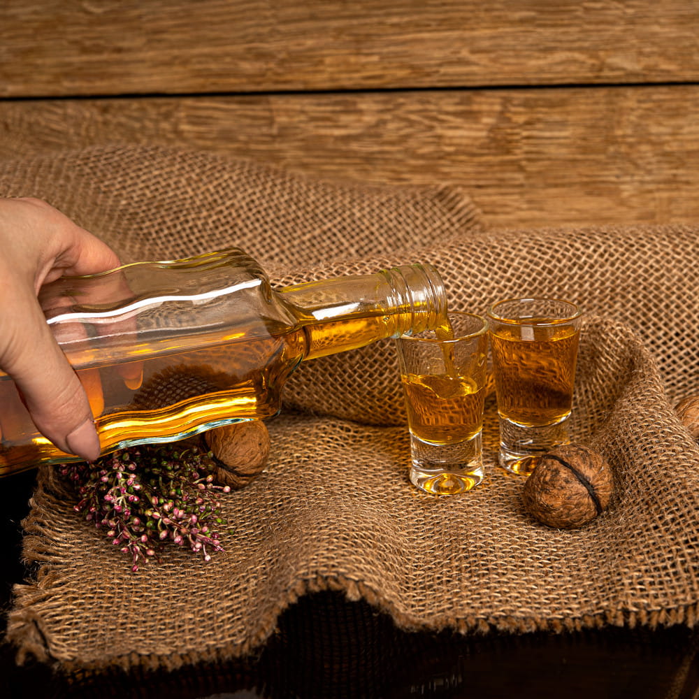 Bottiglia di vetro 200ml 18cm WAVE megamix.sk