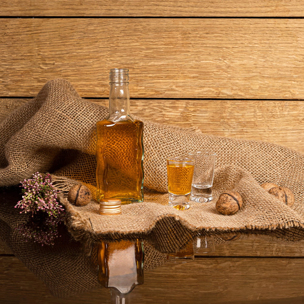 Bottiglia di vetro 200ml 18cm WAVE megamix.sk