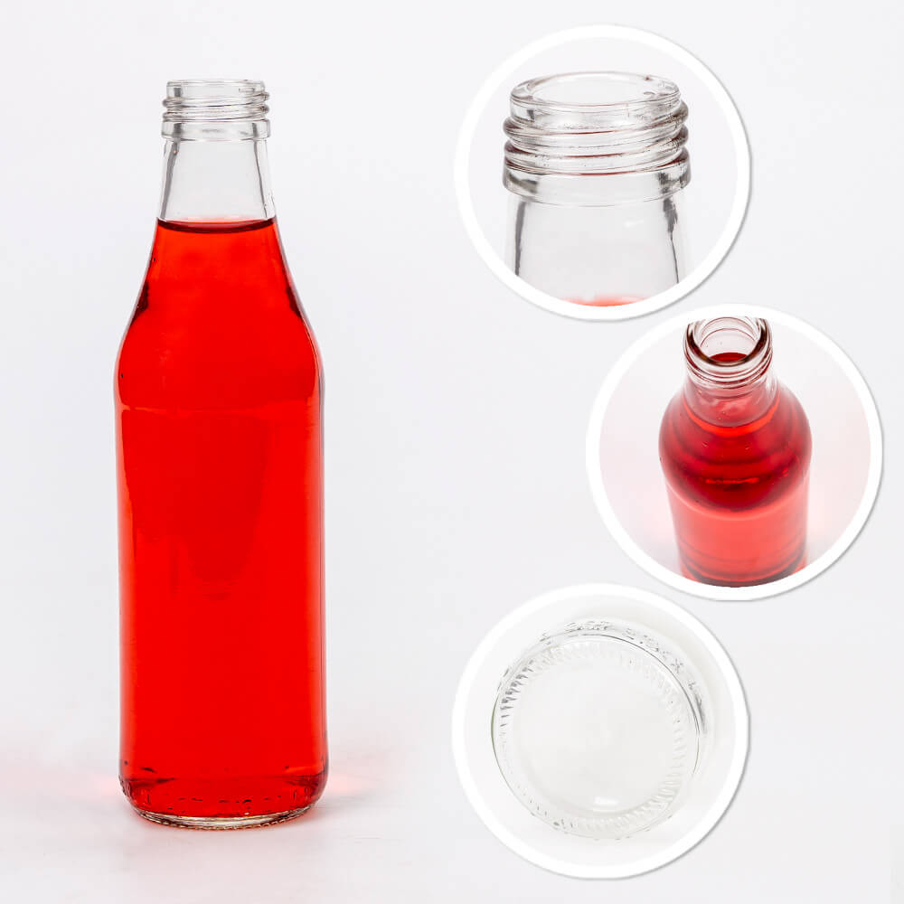 Bottiglia di vetro 250ml 19cm TINKLY megamix.sk