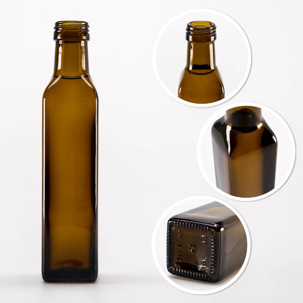 Bottiglia di vetro 250ml 21cm MARASCA oliva megamix.sk