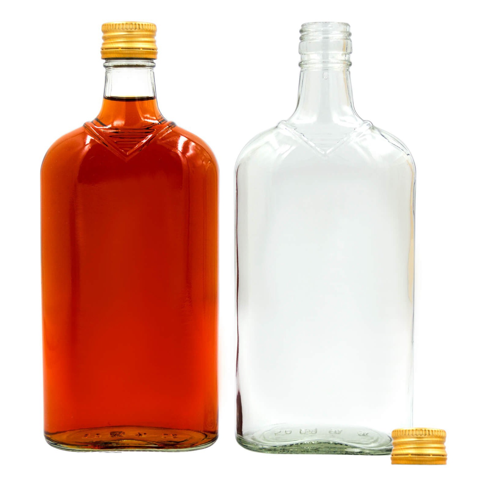 Bottiglia di vetro 500ml 22cm piatta megamix.sk