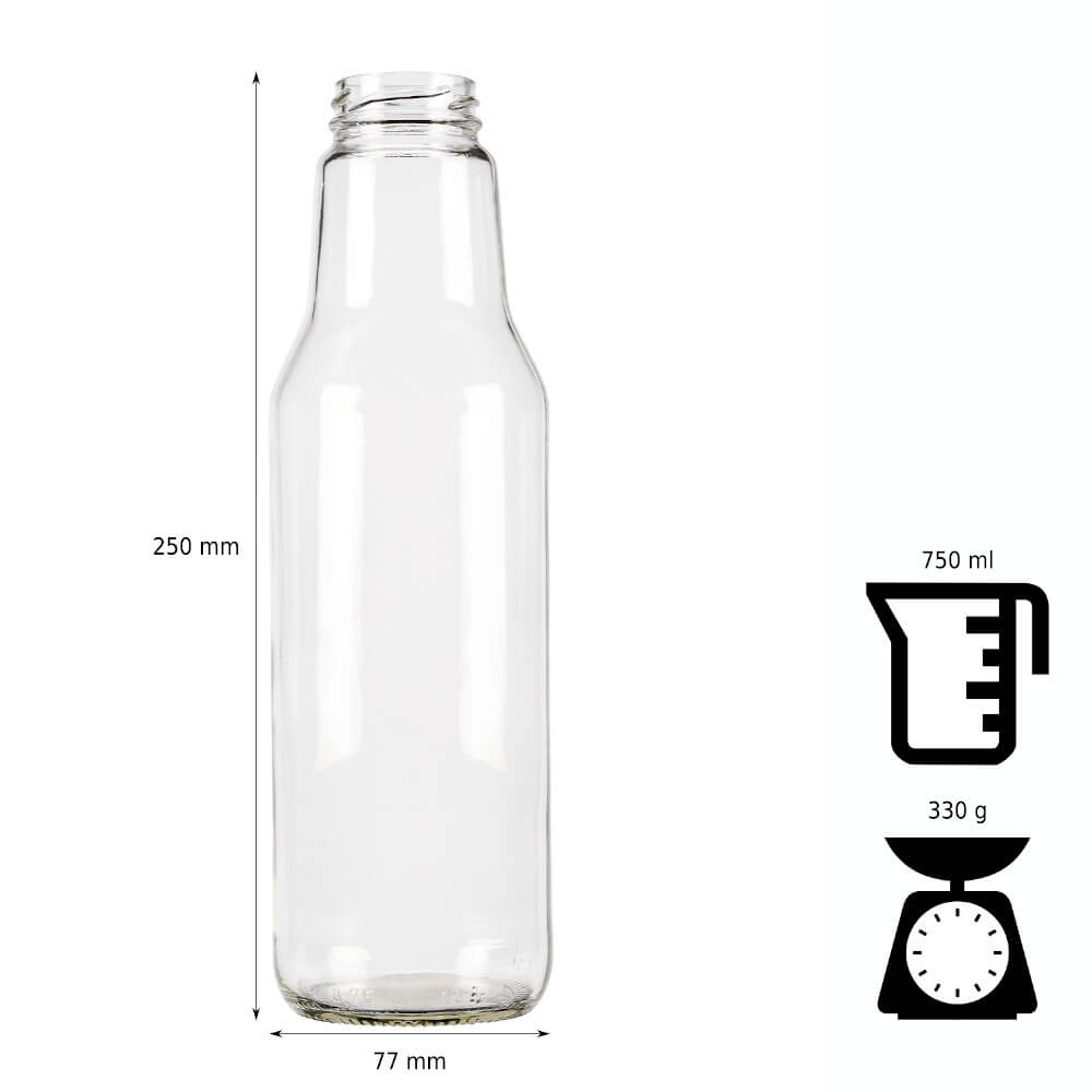 Bottiglia di vetro 750ml 25cm SOK megamix.sk
